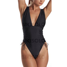 Charger l&#39;image dans la galerie, Imprimé Cordon De Serrage Lacer À Bretelles Sexy Élégante Une Pièce Maillots De Bain