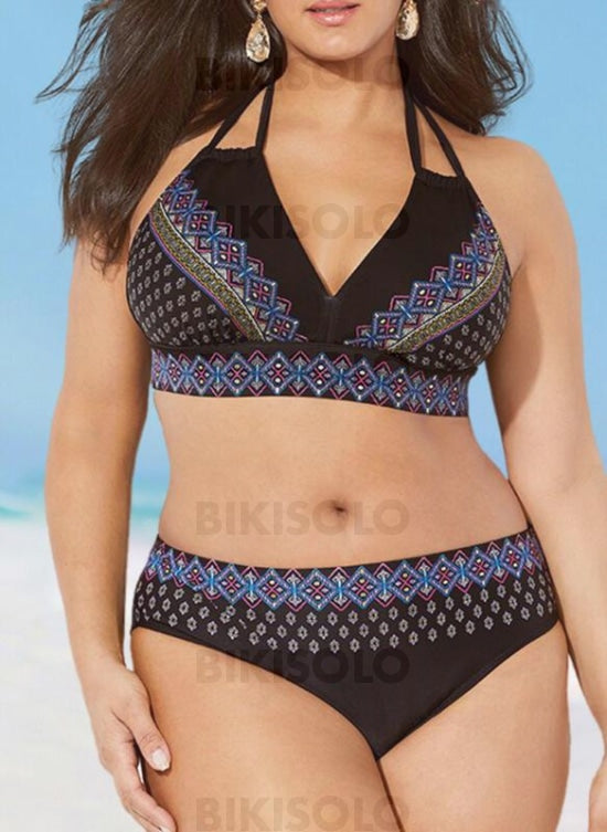 Imprimé Dos Nu Grande Taille Bikinis Maillots De Bain