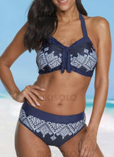 Charger l&#39;image dans la galerie, Imprimé Dos Nu Vintage Bikinis Maillots De Bain