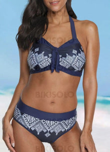 Imprimé Dos Nu Vintage Bikinis Maillots De Bain