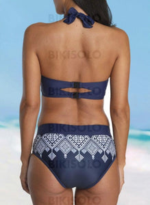 Imprimé Dos Nu Vintage Bikinis Maillots De Bain