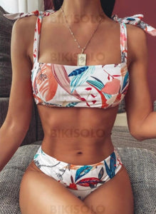 Imprimé Noué À Bretelles Sexy La Mode Bikinis Maillots De Bain