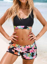 Charger l&#39;image dans la galerie, Imprimé Tropical À Bretelles Sexy Bikinis Maillots De Bain Rose Perle / S