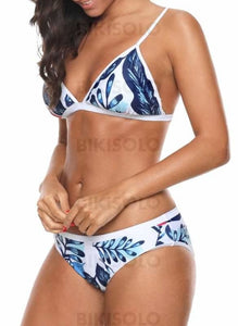 Imprimé Tropical À Bretelles Sexy Bikinis Maillots De Bain