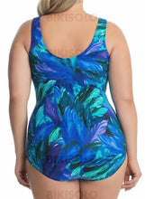 Charger l&#39;image dans la galerie, Imprimé Tropical À Bretelles Sexy Grande Taille Une Pièce Maillots De Bain Piece