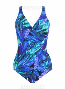 Imprimé Tropical À Bretelles Sexy Grande Taille Une Pièce Maillots De Bain Piece