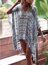 Charger l&#39;image dans la galerie, Imprimé Tropical Col V Sexy Bohème Tenues De Plage Maillots De Bain