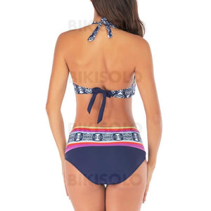 Imprimé Tropical Dos Nu Sexy Bikinis Maillots De Bain