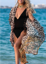 Charger l&#39;image dans la galerie, Léopard Imprimé Col V Sexy Jolis Tenues De Plage Maillots De Bain