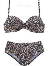 Charger l&#39;image dans la galerie, Léopard Taille Basse Imprimé À Bretelles Sexy Bikinis Maillots De Bain