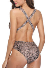 Charger l&#39;image dans la galerie, Leopard V-Neck Sexy Une Pièce Maillots De Bain Piece