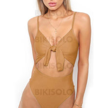 Charger l&#39;image dans la galerie, Monokini Chaîne À Bretelles Sexy Une Pièce Maillots De Bain Jaune / S