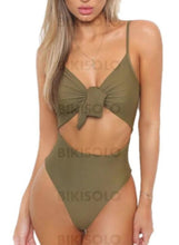 Charger l&#39;image dans la galerie, Monokini Chaîne À Bretelles Sexy Une Pièce Maillots De Bain Vert / S