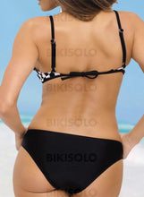 Charger l&#39;image dans la galerie, Monokini Couleurs Opposées À Bretelles Sexy Élégante Une Pièce Maillots De Bain