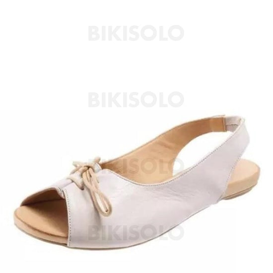Pu Talon Plat Sandales Chaussures Plates À Bout Ouvert Avec Autres Chaussures