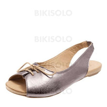 Charger l&#39;image dans la galerie, Pu Talon Plat Sandales Chaussures Plates À Bout Ouvert Avec Autres Chaussures
