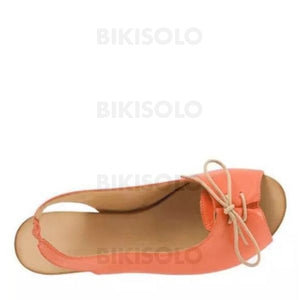 Pu Talon Plat Sandales Chaussures Plates À Bout Ouvert Avec Autres Chaussures