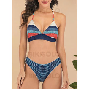 Rayures Dos Nu Col V Sexy Bikinis Maillots De Bain