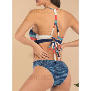 Rayures Dos Nu Col V Sexy Bikinis Maillots De Bain