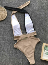 Charger l'image dans la galerie, Splice Couleur Dos Nu Sexy Une Pièce Maillots De Bain Piece