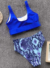 Charger l&#39;image dans la galerie, Splice Couleur U Neck Sexy Bikinis Maillots De Bain