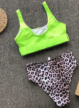 Charger l&#39;image dans la galerie, Splice Couleur U Neck Sexy Bikinis Maillots De Bain