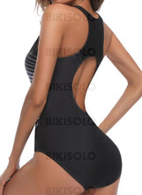Charger l'image dans la galerie, Stripe U Neck Classique Une Pièce Maillots De Bain Piece