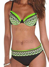 Charger l&#39;image dans la galerie, Taille Basse À Bretelles Sexy Bikinis Maillots De Bain Vert / S