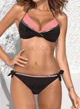 Charger l&#39;image dans la galerie, Taille Basse Armature Dos Nu Sexy Bikini Maillots De Bain Rose Perle / S Bikinis