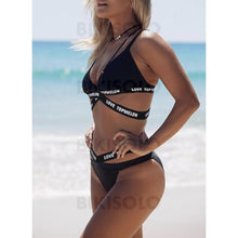 Charger l'image dans la galerie, Taille Basse Deux Pièces À Bretelles Sports Bikinis Maillots De Bain