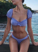 Charger l&#39;image dans la galerie, Taille Basse Dos Nu Sexy Bikini Maillots De Bain Violet / S Bikinis