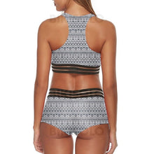 Charger l&#39;image dans la galerie, Taille Basse Imprimé À Bretelles Col U Sexy Bikinis Maillots De Bain