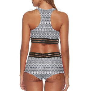 Taille Basse Imprimé À Bretelles Col U Sexy Bikinis Maillots De Bain