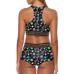 Taille Basse Imprimé À Bretelles Col U Sexy Bikinis Maillots De Bain