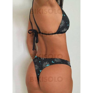Taille Basse Imprimé À Bretelles Mignon Bikinis Maillots De Bain