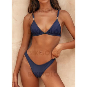 Taille Basse Jambe Haute À Bretelles Sexy Bikinis Maillots De Bain