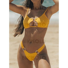 Charger l&#39;image dans la galerie, Taille Basse Jambe Haute Trou De Serrure À Bretelles Sexy Bikinis Maillots De Bain