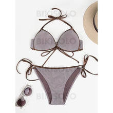 Charger l&#39;image dans la galerie, Taille Basse Lanière Chaîne Dos Nu Sexy Bikinis Maillots De Bain