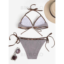 Charger l&#39;image dans la galerie, Taille Basse Lanière Chaîne Dos Nu Sexy Bikinis Maillots De Bain