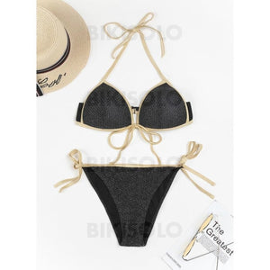 Taille Basse Lanière Chaîne Dos Nu Sexy Bikinis Maillots De Bain