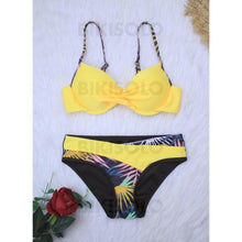 Charger l&#39;image dans la galerie, Taille Basse Patchwork À Bretelles Sexy Bikinis Maillots De Bain