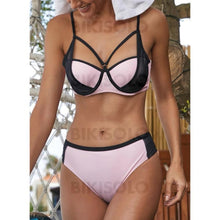 Charger l&#39;image dans la galerie, Taille Basse Patchwork À Bretelles Sexy Bikinis Maillots De Bain