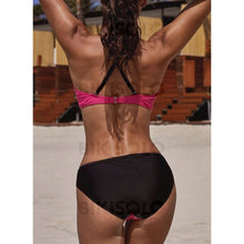 Charger l&#39;image dans la galerie, Taille Basse Patchwork À Bretelles Sexy Bikinis Maillots De Bain