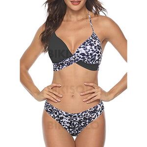 Taille Basse Patchwork Dos Nu Sexy Bikinis Maillots De Bain Noir / S