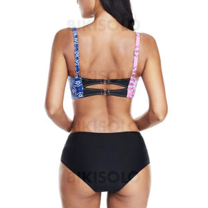 Taille Basse Patchwork Traverser Col V Sexy Bikinis Maillots De Bain