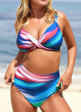 Charger l&#39;image dans la galerie, Taille Haute À Bretelles Bohème Bikinis Maillots De Bain