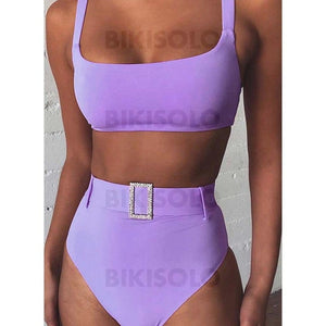 Taille Haute À Bretelles Sexy Bikinis Maillots De Bain