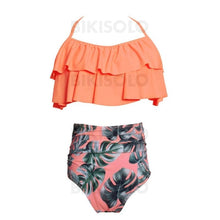 Charger l&#39;image dans la galerie, Taille Haute Chaîne Dos Nu Mignon Bikinis Maillots De Bain
