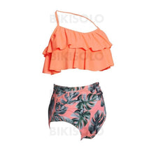 Charger l&#39;image dans la galerie, Taille Haute Chaîne Dos Nu Mignon Bikinis Maillots De Bain
