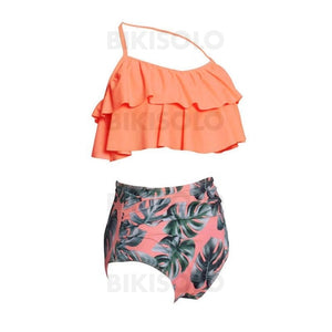 Taille Haute Chaîne Dos Nu Mignon Bikinis Maillots De Bain
